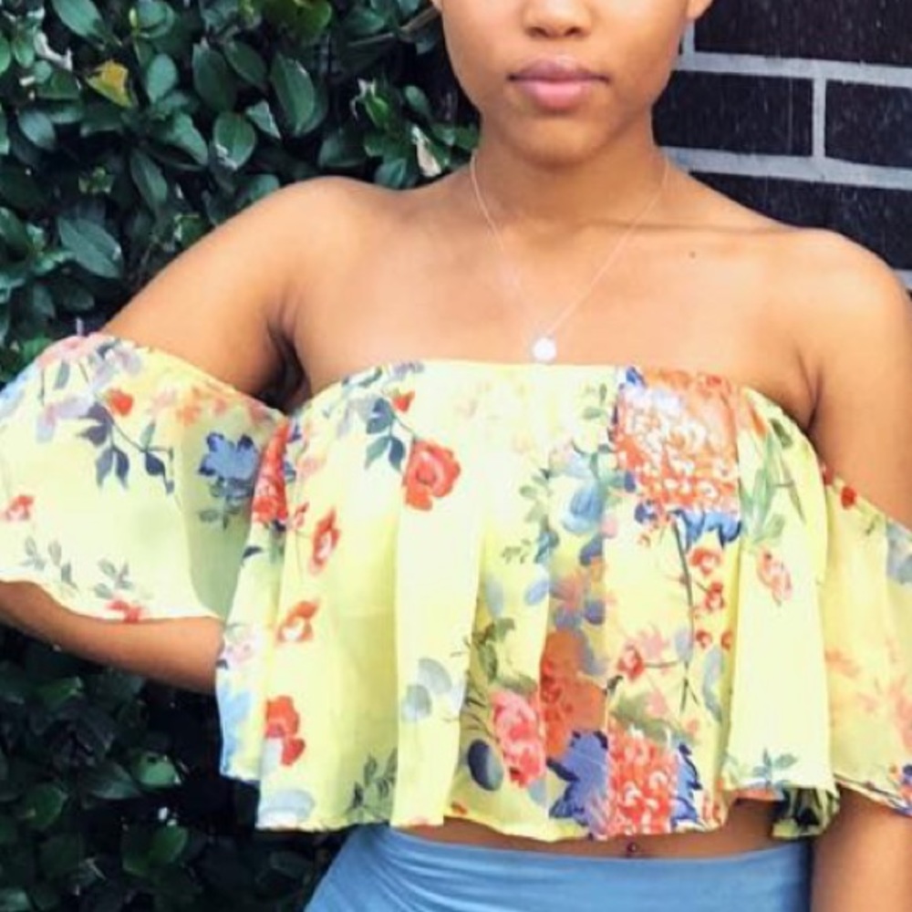 FashionNova floral crop top